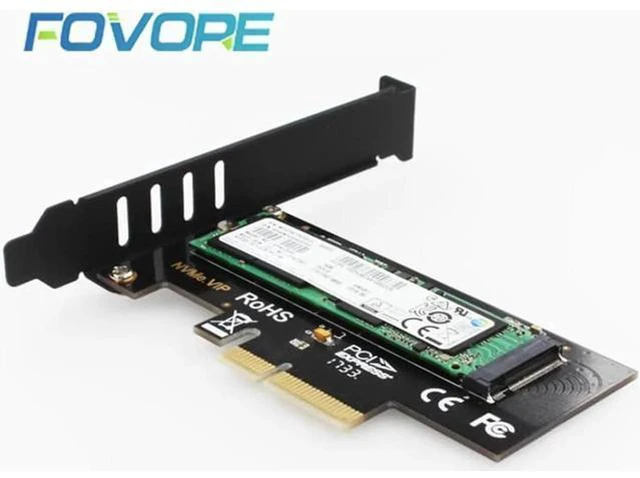 Alt view image 2 of 5 - AJMRTC PCIe to M.2 Key M NVMe Adapter Card, PCI Express X4 Riser Converter Card for M.2 NGFF M-Key PCIe NVMe SSD, 2230/2242/2260/2280 SSD Storage Expansion Board for Desktop PC, Workstation, NAS Serve