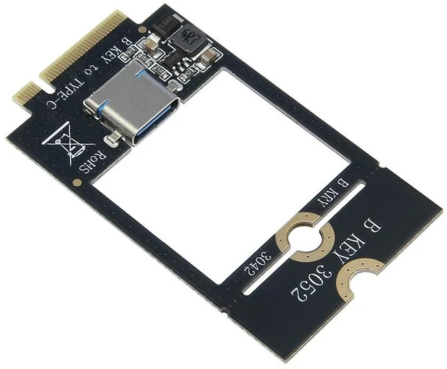 Alt view image 5 of 7 - AJMRTC M.2 B Key WWAN 4G LTE Module Adapter Card, NGFF M.2 B-Key to USB-C Expansion Board with Dual TF / Dual Nano SIM Slot, Compatible with 3042 & 3052 WWAN 3G/4G/5G Communication Module
