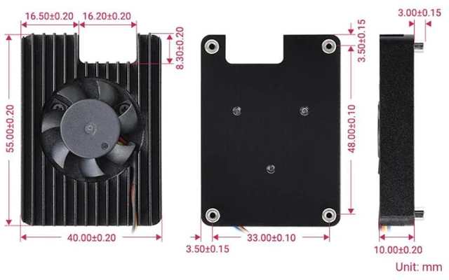 Alt view image 7 of 7 - AJMRTC CM5 5V PWM Cooling Fan Low Noise Heatsink Radiator M8011 Active Cooler for Raspberry Pi CM5 Module