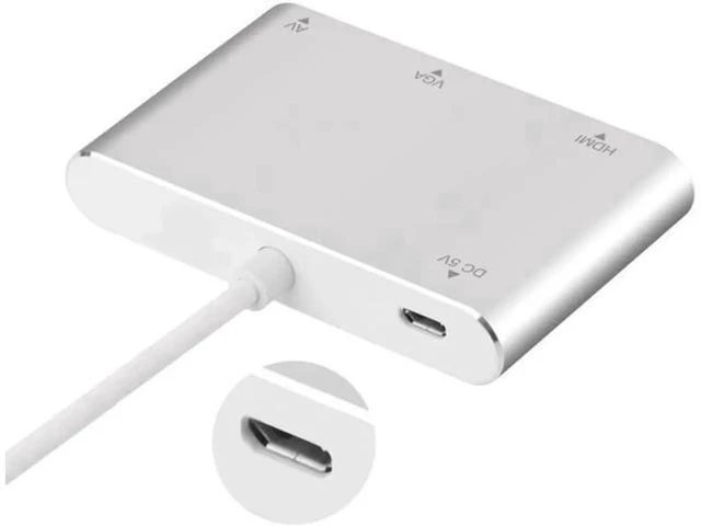 Alt view image 4 of 5 - AJMRTC Lightning to HDMI VGA Adapter Digital AV Converter, 2-in-1 Video Display Cable for Apple iPhone iPad, Support 1080P HD Output to Monitor Projector TV