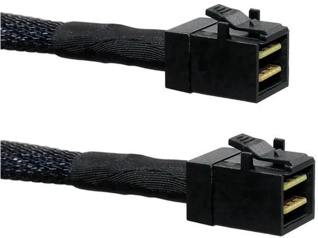 Alt view image 2 of 6 - AJMRTC 2 Pack Internal Mini SAS HD SFF-8643 to SFF-8643 Cable, 12Gbps SAS 3.0 High Speed Storage Cable for RAID HBA Controller, Server HDD Backplane, NAS, SAS SSD
