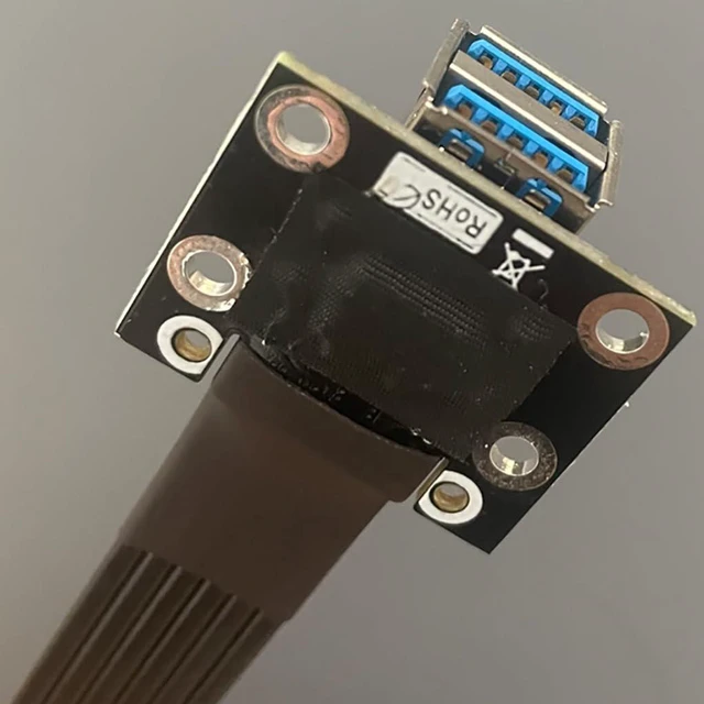 Alt view image 7 of 7 - AJMRTC USB 3.0 Dual A Female to USB-C Type-E B-Key 24Pin Motherboard Front Panel Adapter Cable, Internal PC Chassis Header Converter for Desktop Case