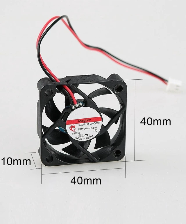 Alt view image 2 of 5 - AJMRTC 40x10mm 4010 MagLev Cooling Fan, Replacement for Sunon HA40101V4-000C-C99, 12V DC Ultra Quiet Axial Fan for Router, Mini PC, Network Equipment