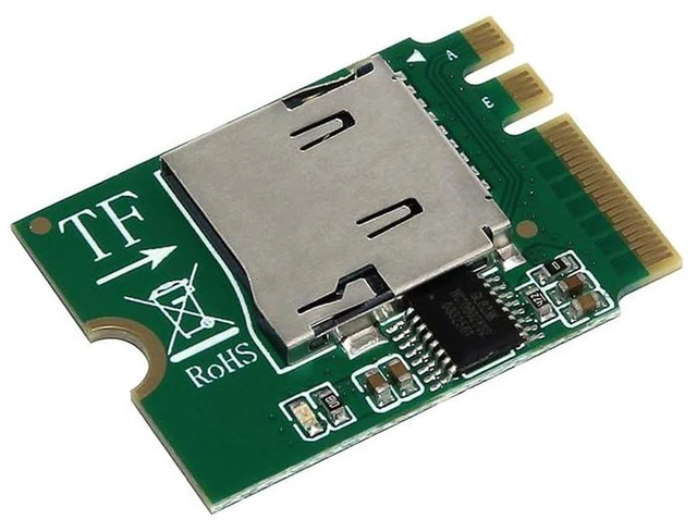 Alt view image 4 of 5 - AJMRTC M.2 NGFF A/E Key 2230 WiFi Slot to Micro SD TF SDHC Card Reader Adapter, Hot-Swappable Internal TF Expansion Card for Mini PC, Laptop, Embedded System