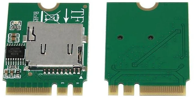 Alt view image 5 of 5 - AJMRTC M.2 NGFF A/E Key 2230 WiFi Slot to Micro SD TF SDHC Card Reader Adapter, Hot-Swappable Internal TF Expansion Card for Mini PC, Laptop, Embedded System