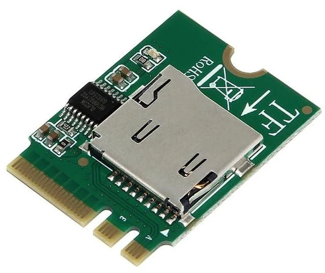 Alt view image 2 of 5 - AJMRTC M.2 NGFF A/E Key 2230 WiFi Slot to Micro SD TF SDHC Card Reader Adapter, Hot-Swappable Internal TF Expansion Card for Mini PC, Laptop, Embedded System