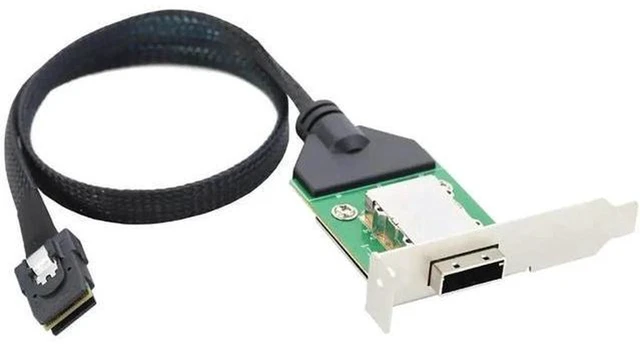 Alt view image 6 of 6 - AJMRTC Mini SAS SFF-8087 to SFF-8088 Internal to External Converter Cable, 28AWG Pure Copper 6Gbps SAS 2.0 Storage Cord for RAID HBA Controller, Server, JBOD, NAS Disk Array