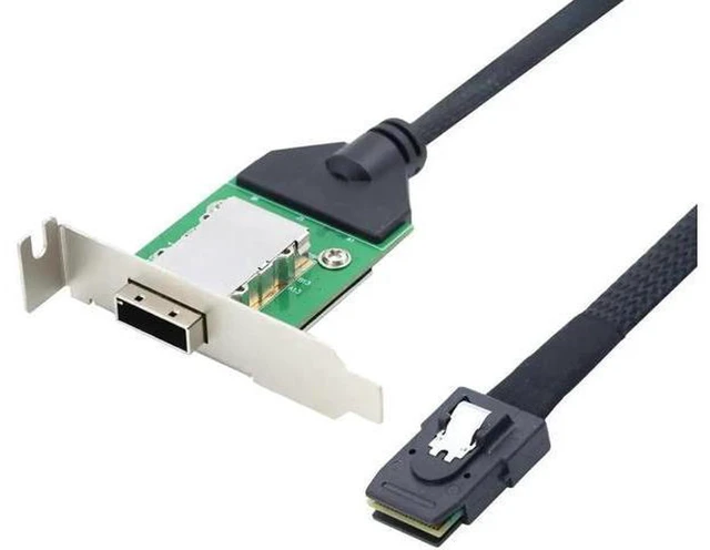 Alt view image 3 of 6 - AJMRTC Mini SAS HD SFF-8087 to SFF-8088 Internal External Converter Cable, 28AWG Oxygen-Free Copper, 12Gbps SAS 3.0 Storage Cable for RAID Controller, HBA Card, Disk Array, Server Storage Expansion