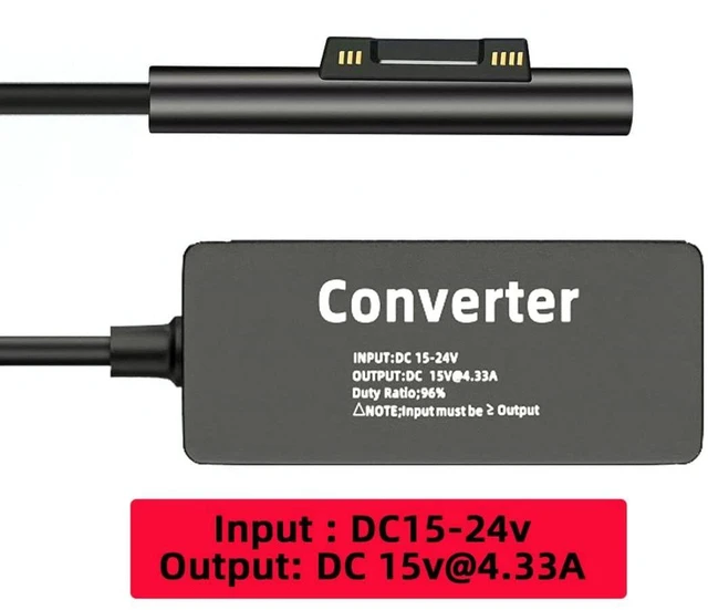 Alt view image 7 of 7 - AJMRTC DC 4.5x3.0mm to Surface Charge Converter, 15V 65W Power Adapter Tip Compatible with Surface Pro3/4/5/6/7/8/9, Surface Book Pro, DC Power Charging Connector Converter