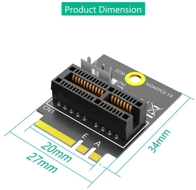 Alt view image 5 of 6 - AJMRTC PCI-E 1X to M.2 NGFF 2230 A / A+E / E Key Adapter Card, NGFF WiFi Bluetooth Module Converter, Compatible with Windows XP/7/8/10, WinCE & Linux for Desktop PC Wireless Expansion