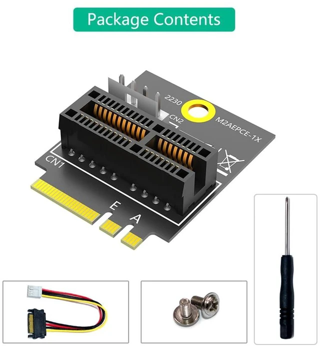 Alt view image 4 of 6 - AJMRTC PCI-E 1X to M.2 NGFF 2230 A / A+E / E Key Adapter Card, NGFF WiFi Bluetooth Module Converter, Compatible with Windows XP/7/8/10, WinCE & Linux for Desktop PC Wireless Expansion