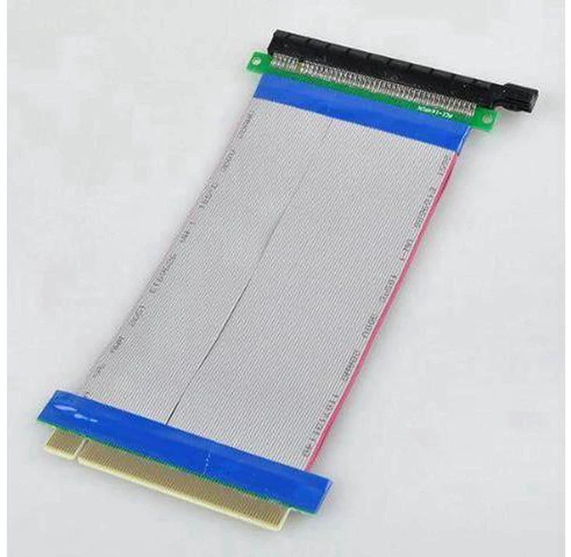 Main image of AJMRTC PCIe X16 Riser Extension Cable, 20cm Flexible Ribbon PCI Express 16X Extender Card for GPU, Graphics Card, Mining Rig, Desktop PC Chassis Installation