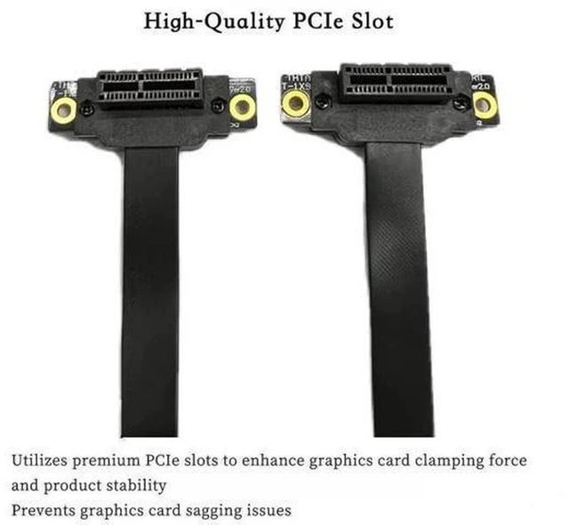 Alt view image 6 of 7 - AJMRTC PCIe 3.0 X1 90 Degree Reverse Riser Extension Cable, PCI Express X1 to X1 Right Angle Reverse Adapter Extender for ITX Compact PC, Low Profile DIY Build