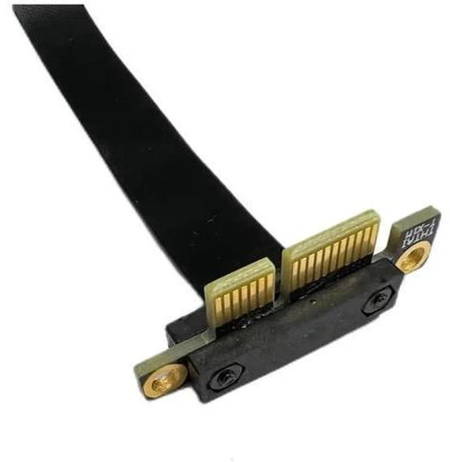 Alt view image 5 of 7 - AJMRTC PCIe 3.0 X1 90 Degree Reverse Riser Extension Cable, PCI Express X1 to X1 Right Angle Reverse Adapter Extender for ITX Compact PC, Low Profile DIY Build