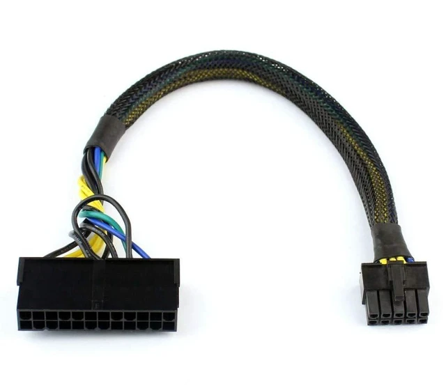 Alt view image 6 of 6 - AJMRTC 30cm 24Pin to 10Pin ATX Main Power Braided Adapter Cable, 24P to 10P Motherboard Power Conversion Cord for Lenovo Motherboard, With Protective Mesh Sleeve, 1 Pack
