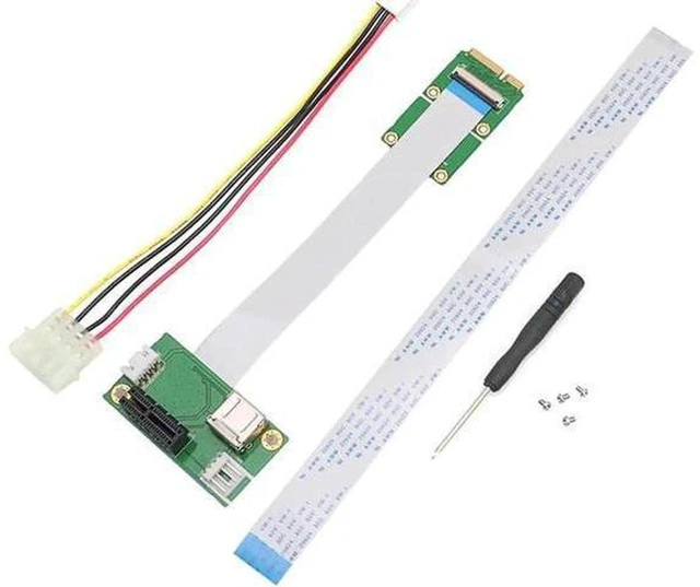 Main image of AJMRTC PCIe 1X to PCIe 1X Extension Riser Card, PCI Express 1X Adapter Extender with USB Cable for Desktop GPU, WiFi Card, Mining Rig Expansion