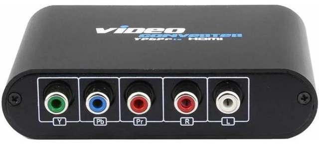 Alt view image 6 of 6 - AJMRTC 5RCA YPbPr Component to HDMI Converter, Analog Component Video & Audio to Digital HDMI Adapter, Supports PS2 Xbox Wii to HD TV Monitor Display, 1080P Video Audio Synchronous Conversion