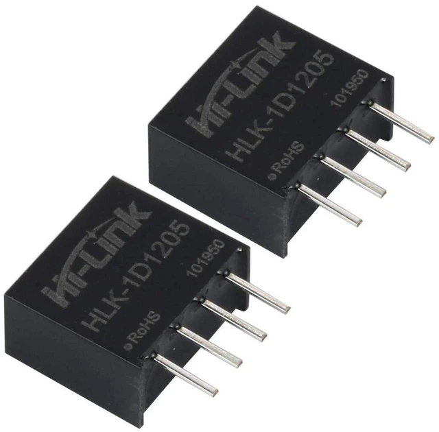 Main image of AJMRTC HLK-1D1205 DC-DC Isolated Switching Power Module, DC12V to 5V 1W 200mA Step Down Converter for Smart Home Sensor Control Circuit, Pack of 10PCS