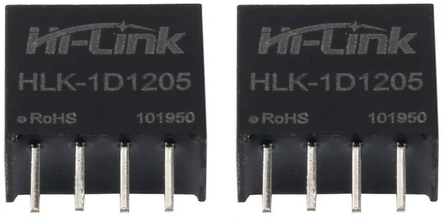 Alt view image 3 of 6 - AJMRTC HLK-1D1205 DC-DC Isolated Switching Power Module, DC12V to 5V 1W 200mA Step Down Converter for Smart Home Sensor Control Circuit, Pack of 10PCS