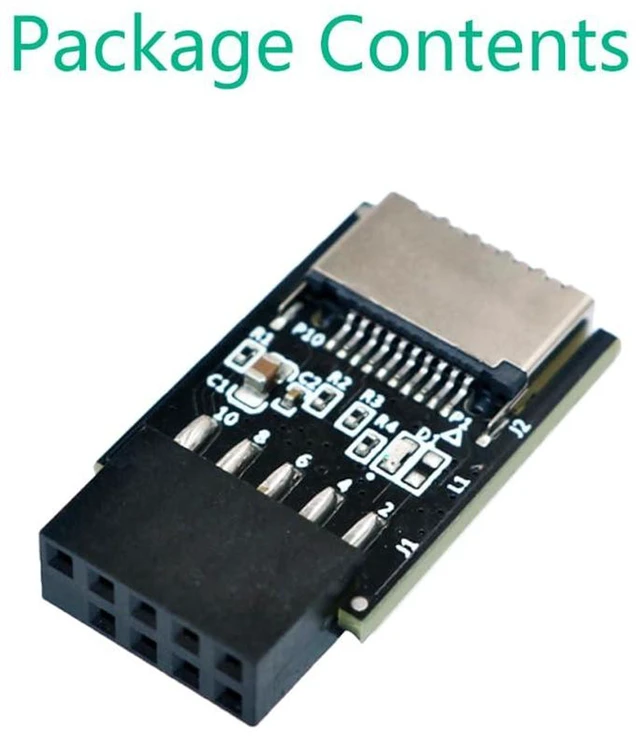 Alt view image 4 of 7 - AJMRTC 5pcs USB 2.0 9Pin Front Panel Header to Type-E Internal Adapter, 480Mbps, 5V Power LED Indicator, A-Key Type-E Converter for PC Case USB-C Front Panel Upgrade