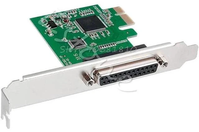 Alt view image 2 of 5 - AJMRTC 1 Port DB25 25Pin LPT Printer PCI-E Express Expansion Card, PCIe X1 to DB25 Parallel IEEE1284 Adapter Converter with Bracket for Legacy Printer POS CNC Machine