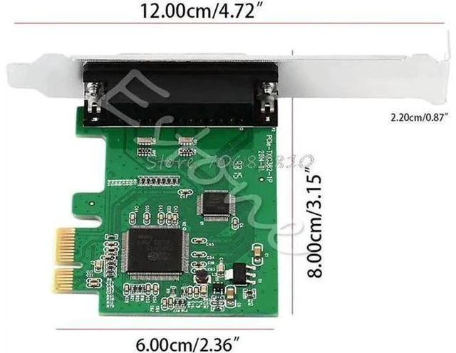 Alt view image 3 of 5 - AJMRTC 1 Port DB25 25Pin LPT Printer PCI-E Express Expansion Card, PCIe X1 to DB25 Parallel IEEE1284 Adapter Converter with Bracket for Legacy Printer POS CNC Machine