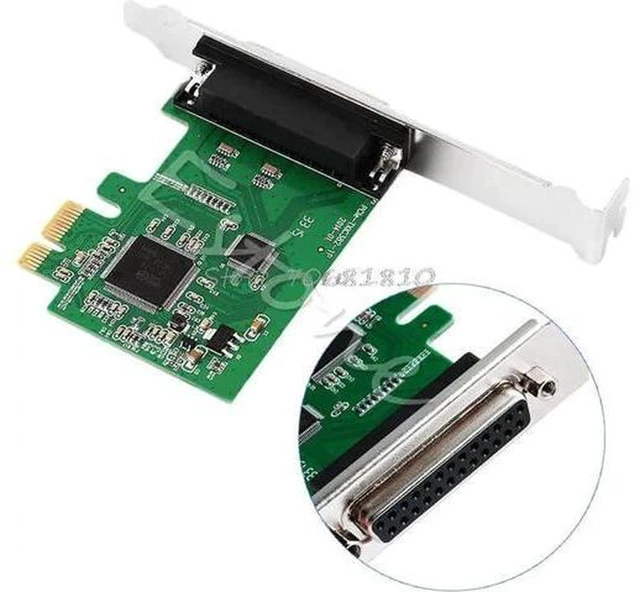 Alt view image 4 of 5 - AJMRTC 1 Port DB25 25Pin LPT Printer PCI-E Express Expansion Card, PCIe X1 to DB25 Parallel IEEE1284 Adapter Converter with Bracket for Legacy Printer POS CNC Machine