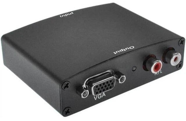 Main image of AJMRTC VGA to HDMI Converter Adapter, 1080P Analog to Digital Video with L/R RCA Stereo Audio Sync Output, 5V USB Powered Active VGA2HDMI Converter for Old PC Laptop DVD to HDTV Projector
