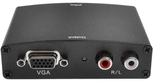 Alt view image 6 of 6 - AJMRTC VGA to HDMI Converter Adapter, 1080P Analog to Digital Video with L/R RCA Stereo Audio Sync Output, 5V USB Powered Active VGA2HDMI Converter for Old PC Laptop DVD to HDTV Projector