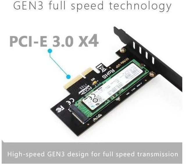 Alt view image 4 of 5 - AJMRTC M.2 NGFF NVMe SSD to PCIe X4 Adapter Card, M Key Interface Storage Expansion Card, PCI Express 3.0 X4 32Gbps, Supports 2242 2260 2280 NVMe SSD for Desktop PC Workstation NAS