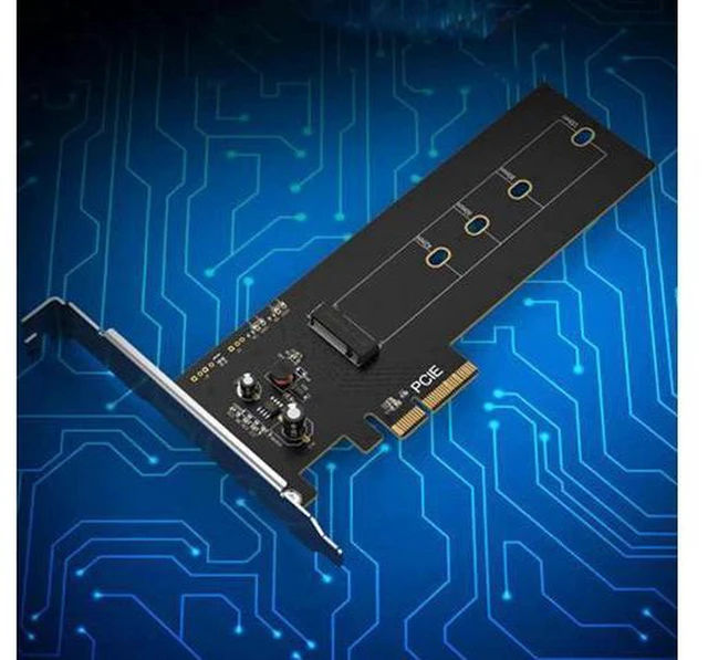 Alt view image 4 of 5 - AJMRTC KT016L PCIe X4 to M.2 NGFF NVMe SSD Adapter Card, PCI Express 3.0 X4 Storage Converter, 32Gbps, Supports 2242 2260 2280 22110 M Key NVMe AHCI SSD for Desktop PC Workstation NAS