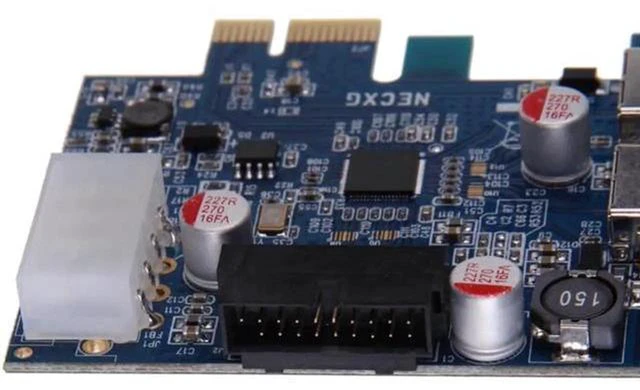 Alt view image 5 of 6 - AJMRTC PCIe USB 3.0 Expansion Card with 3.5 Inch Front Panel, 2 Ports 5Gbps USB3.0 Bay Hub, HD Audio Headset Mic Jack, 19Pin Internal Header for Desktop Floppy Drive Bay PC Upgrade