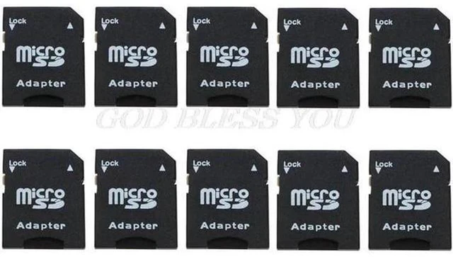 Alt view image 2 of 2 - AJMRTC 10Pcs Micro SD TF to SDHC Memory Card Adapter Converter, Black Micro TransFlash to Standard SD Card Sleeve, Supports SDHC SDXC UHS-I for Camera Camcorder Reader Laptop Media Storage