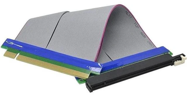 Alt view image 2 of 5 - AJMRTC PCIe X16 to X16 Riser Card, PCI Express Flexible Ribbon Extension Cable, Gen4 Compatible 16GT/s, EMI Shielded Flat Extender for GPU Vertical Mount ATX BTX Gaming Chassis Custom Mod