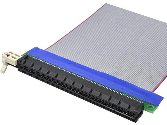 Alt view image 4 of 5 - AJMRTC PCIe X16 to X16 Riser Card, PCI Express Flexible Ribbon Extension Cable, Gen4 Compatible 16GT/s, EMI Shielded Flat Extender for GPU Vertical Mount ATX BTX Gaming Chassis Custom Mod