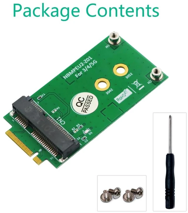 Alt view image 5 of 6 - AJMRTC NGFF M.2 Key B to Mini PCI-E WWAN Adapter Card, M.2 to mPCIe Converter for 3G 4G 5G GSM LTE Module, No SIM Card Slot, Compatible with 3042 3052 M.2 for Desktop PC