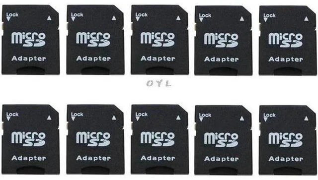 Main image of AJMRTC 10Pcs Micro SD TF to SDHC SDXC Memory Card Adapter, Black Micro TransFlash to Standard SD Card Converter, Gold Plated Contacts for Camera Card Reader Laptop
