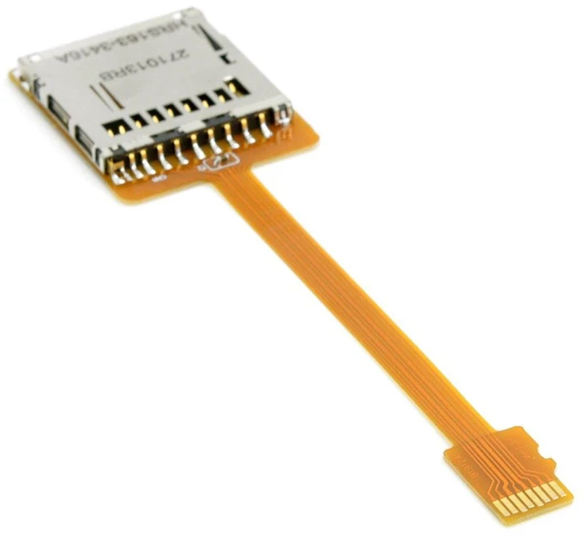 Alt view image 5 of 7 - AJMRTC 10cm Micro SD TF to SD Female FPC Extension Cable, Soft Flat TransFlash Ribbon Extender, SDHC SDXC UHS-I Compatible for Raspberry Pi GPS DVR Camera Panel Mount Mod