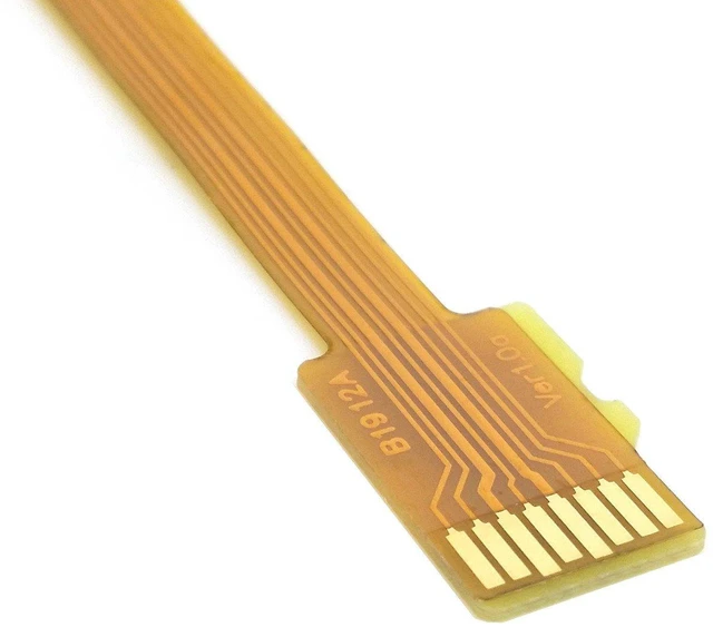 Alt view image 3 of 7 - AJMRTC 10cm Micro SD TF to SD Female FPC Extension Cable, Soft Flat TransFlash Ribbon Extender, SDHC SDXC UHS-I Compatible for Raspberry Pi GPS DVR Camera Panel Mount Mod