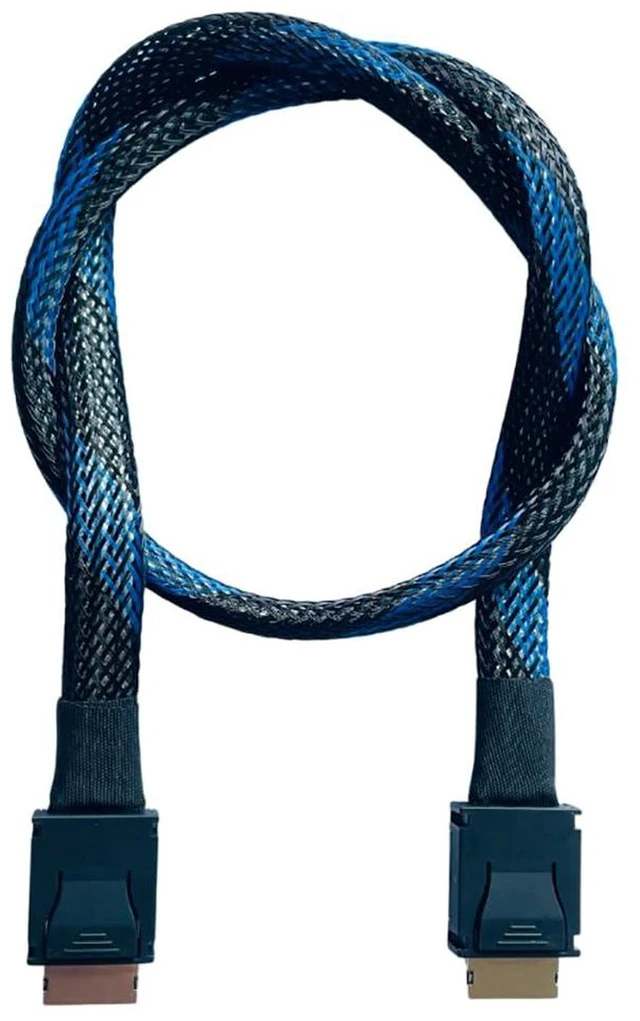 Alt view image 5 of 7 - AJMRTC PCIe 4.0 x4 SFF-8611 to SFF-8611 OCuLink Extension Cable, SAS-4 24Gbps Full Function 4i OCuLink Cord, 30cm for Server HBA JBOD NVMe Storage & eGPU Build