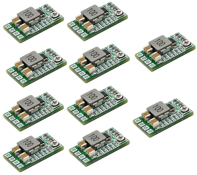 Main image of AJMRTC 10pcs Mini DC-DC Buck Converter Step Down Power Module, 12V-24V Input to 5V 3A Fixed Output, Efficient Voltage Regulator Board for DIY Electronics, LED, Raspberry Pi, MCU