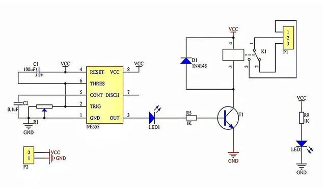 Alt view image 7 of 7 - AJMRTC 5pcs NE555 DC 12V Adjustable Delay Timer Switch Module, 0-10 Second Trigger Delay Relay Control Board for DIY Electronic Circuit, Automation Trigger Project