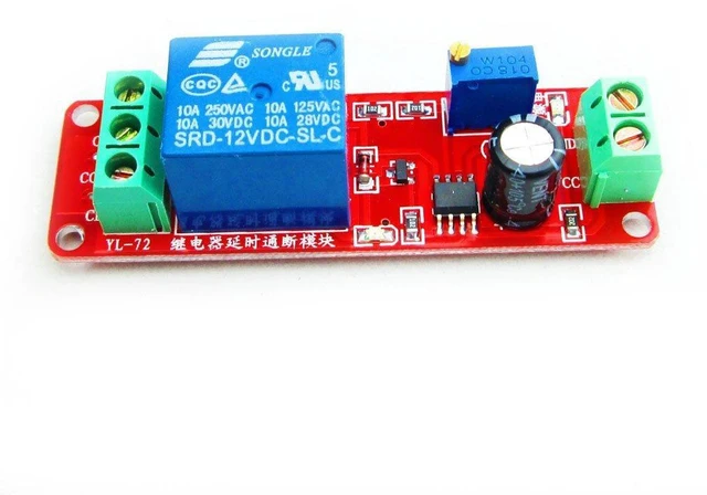 Alt view image 5 of 7 - AJMRTC 5pcs NE555 DC 12V Adjustable Delay Timer Switch Module, 0-10 Second Trigger Delay Relay Control Board for DIY Electronic Circuit, Automation Trigger Project