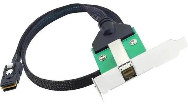 Alt view image 6 of 6 - AJMRTC Mini SAS HD SFF-8644 to SFF-8087 Server Storage Cable, 0.5M/19.6IN, SAS3 12Gbps Passive High Speed Cord for RAID HBA, JBOD, DAS, Internal Storage Backplane Connection