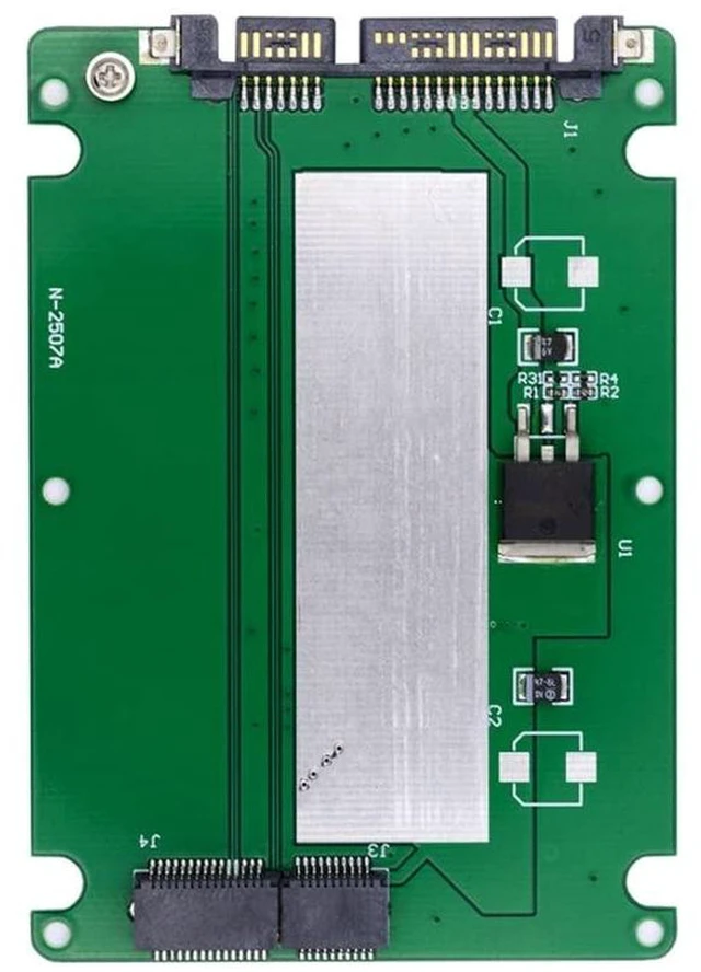 Alt view image 4 of 7 - AJMRTC 17+7Pin Apple SSD to 2.5 Inch SATA Enclosure Adapter, Case Included, for 2012 MacBook Pro Retina / iMac Original SSD, SATA III 6Gbps, Tool-Free Portable External Reader