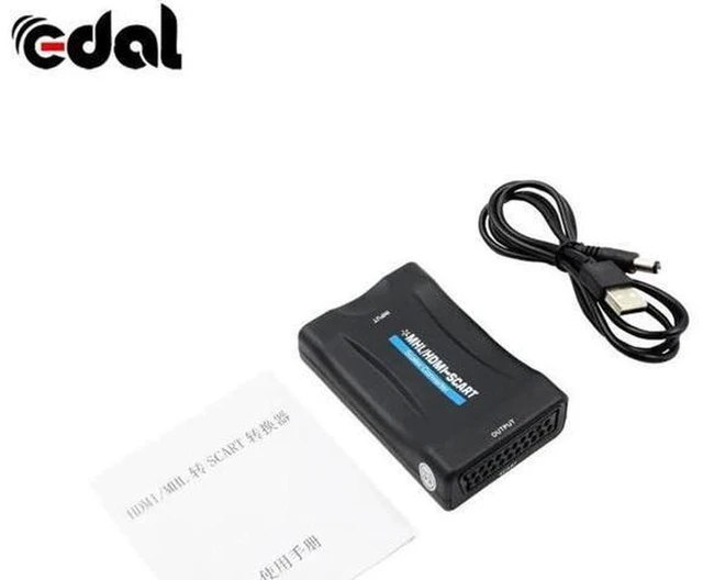 Alt view image 4 of 6 - AJMRTC 1080P HDMI to SCART Video Stereo Audio Converter Adapter, HD to RGB SCART Decoder for Sky Box, HD TV, DVD Player, Retro Game Console, CRT Display