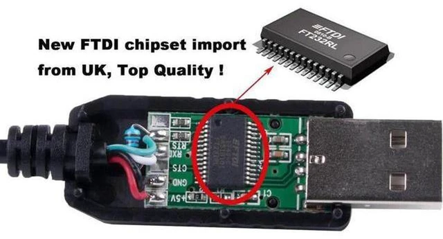 Alt view image 3 of 4 - AJMRTC USB to RS232 Mini 4P Programming Cable for Uniden Bearcat Scanner BC250D BC296D UBC3300XLT, Serial Write Frequency Cord for Radio Scanner Configuration