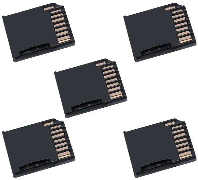 Main image of AJMRTC 5 Pack Micro SD TF T-Flash to SD Card Adapter, Low Profile Short Body Flush Mount Converter, Storage Expansion for MacBook Laptop SD Slot, Supports SDHC SDXC UHS-I MicroSD Memory Cards
