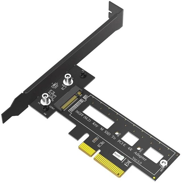 Main image of AJMRTC M.2 NGFF Key M PCIe SSD to PCI Express 3.0 x4 Adapter Card, Supports NVMe & AHCI Protocol M.2 SSD, 2242 2260 2280 Size, Works in PCIe x4 x8 x16 Desktop Slot, Card Only