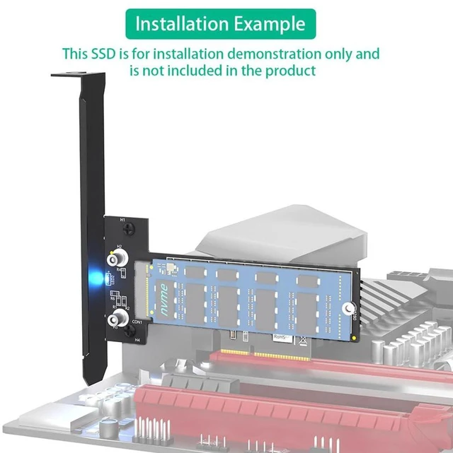 Alt view image 6 of 7 - AJMRTC M.2 NGFF Key M PCIe SSD to PCI Express 3.0 x4 Adapter Card, Supports NVMe & AHCI Protocol M.2 SSD, 2242 2260 2280 Size, Works in PCIe x4 x8 x16 Desktop Slot, Card Only